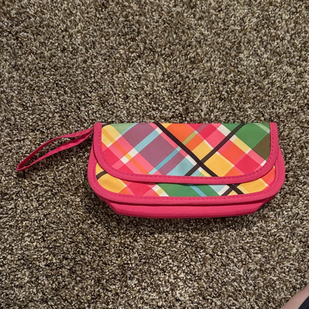 Colorful Plaid Wristlet